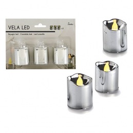 Bougie LED (3 Pièces) Argent