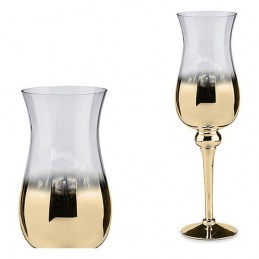 Candleholder Crystal Gold...