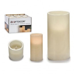 LED Candle Plastic Cream...