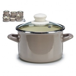 Pot with Glass Lid Grey...