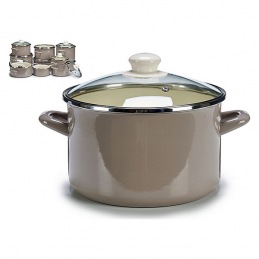 Pot with Glass Lid Grey...