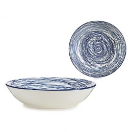 Deep Plate Blue Porcelain...