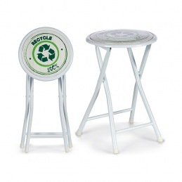 Tabouret Pliant Blanc PVC...