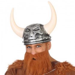 Casque Viking Crâne Gris