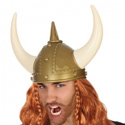 Viking Helmet Golden Horns