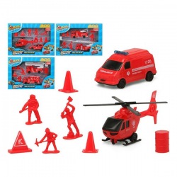 Playset de Vehículos Rojo...